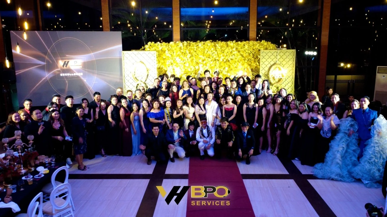 VH BPO team posing together at the 2025 year-end party